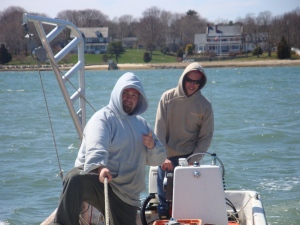 Cory & Berg shuttling to the float