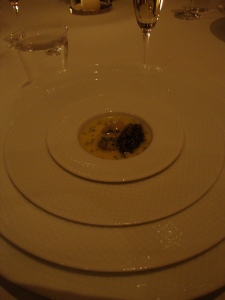 Oysters & Pearls: the plated dish